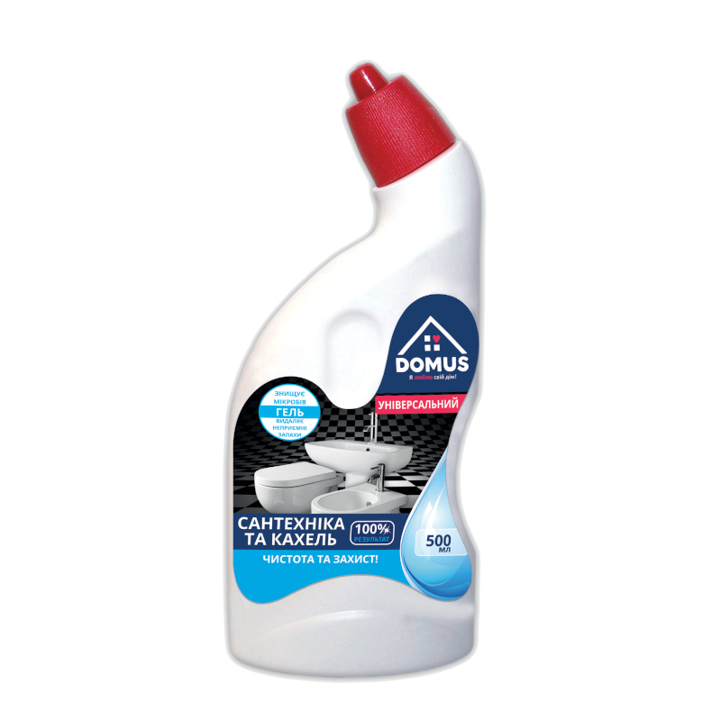 Гель для чищення унітазів DOMUS Сантехніка та кахель, 500мл